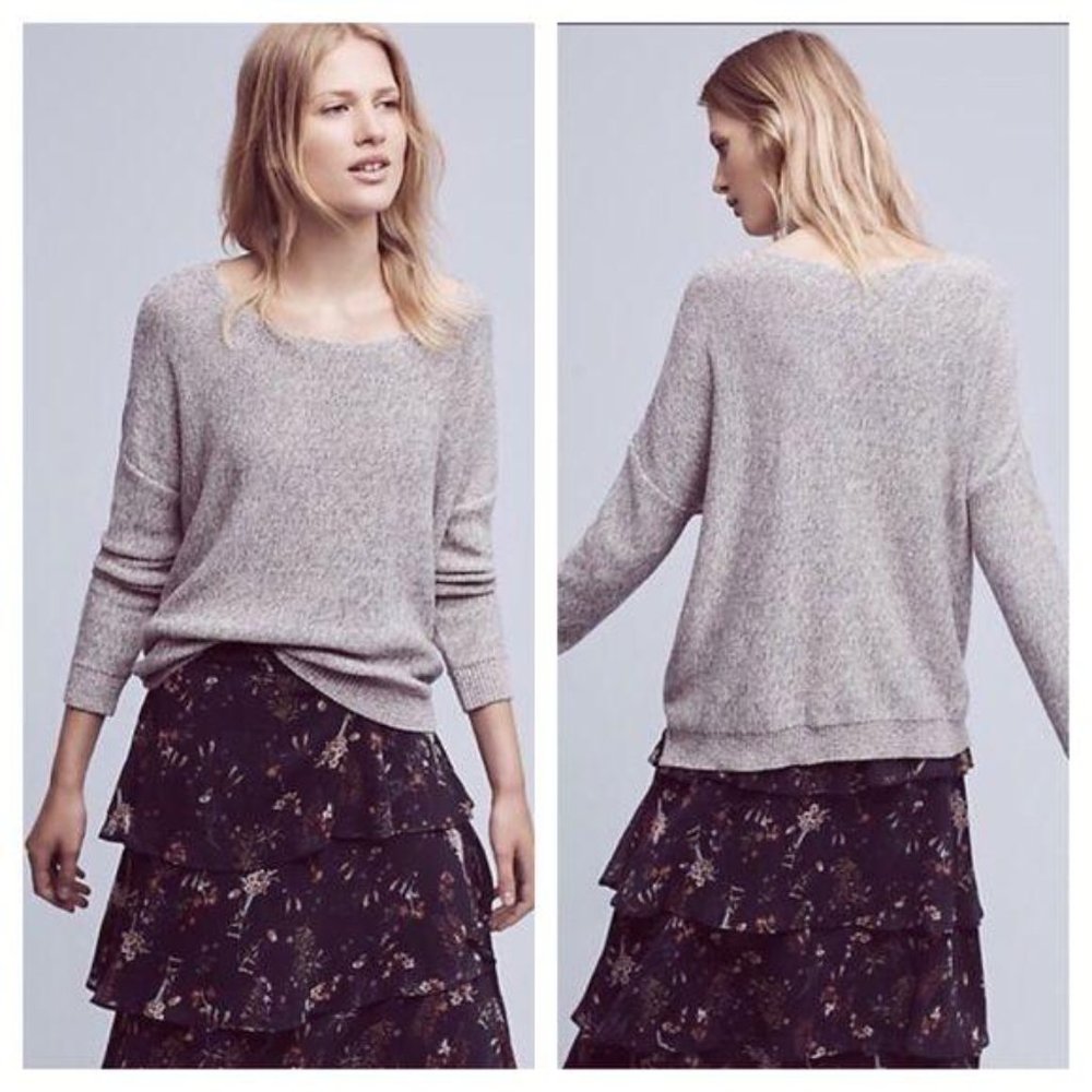 Anthropologie Fairview Oversized Sweater Gray S - Picture 2 of 12